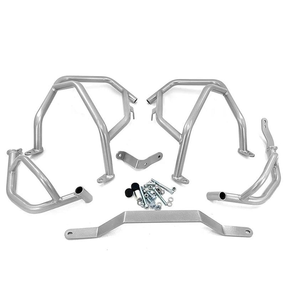 IBENZIGH Motorrad Crash Bar Motor Stoßstange Wache Crash Bar Protector Rahmen Schutz Für Loncin Für VOGE DS525X DS 525X Motorradzubehör(Silver,1 Set) von IBENZIGH