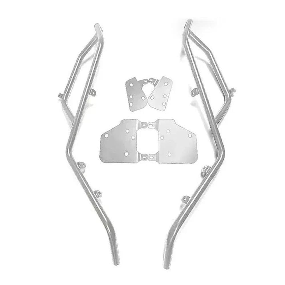 IBENZIGH Motorrad Motor Schutz Crash Bar Stunt Käfig Rahmen Stoßstange Schutz Bars Für Yamaha Für NMAX 155 Für NMAX155 2020-2024 Motorradzubehör(Silver) von IBENZIGH