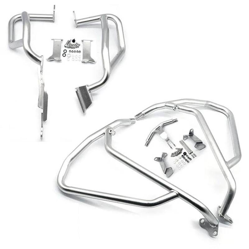 IBENZIGH Motorrad Motor Stoßstange Schutz Crash Bar Rahmen Protector Für CRF1100L Für Afrika Twin Für Abenteuer Für Sport 2020-2023 Motorradzubehör(Silver,1 Set) von IBENZIGH