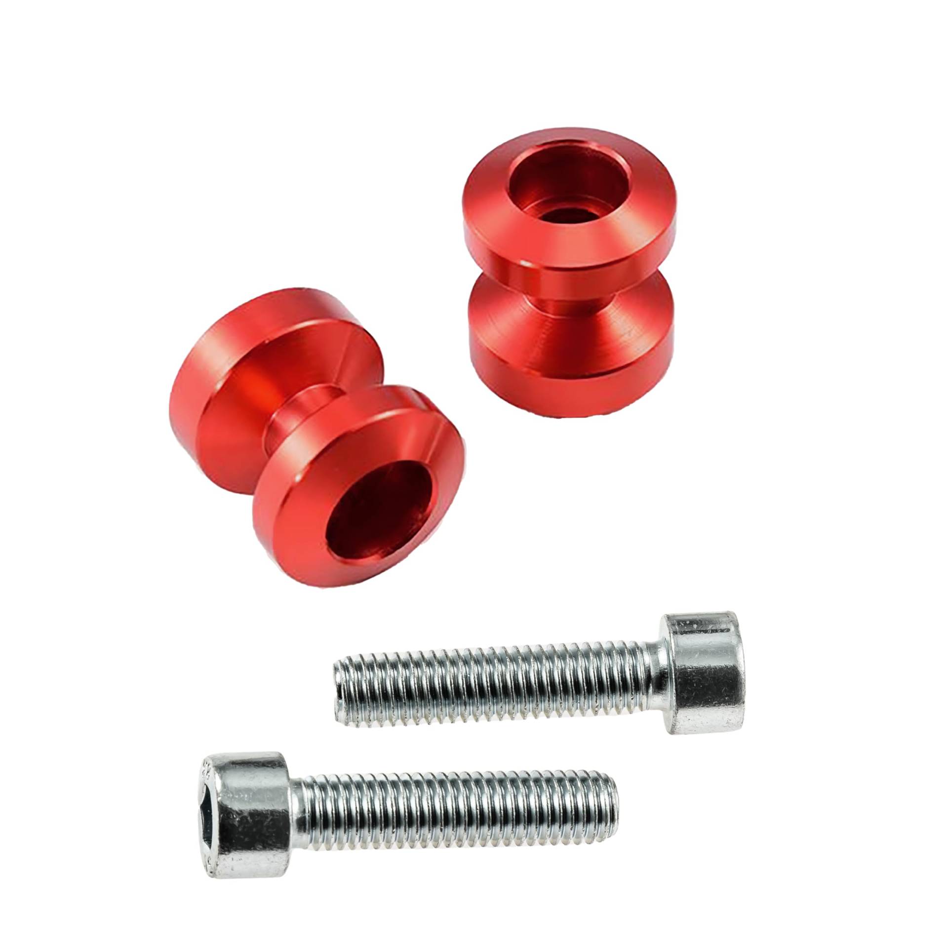 Bobbins / Racingadapter Ständeraufnahmen Schwingenschutz Schwingenadapter für Montageständer M6 Gewinde rot von IBEX