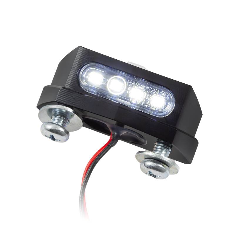 LED-Kennzeichenbeleuchtung Diamond schwarz E-geprüft Universal Motorrad Roller Nummernschildbeleuchtung von IBEX