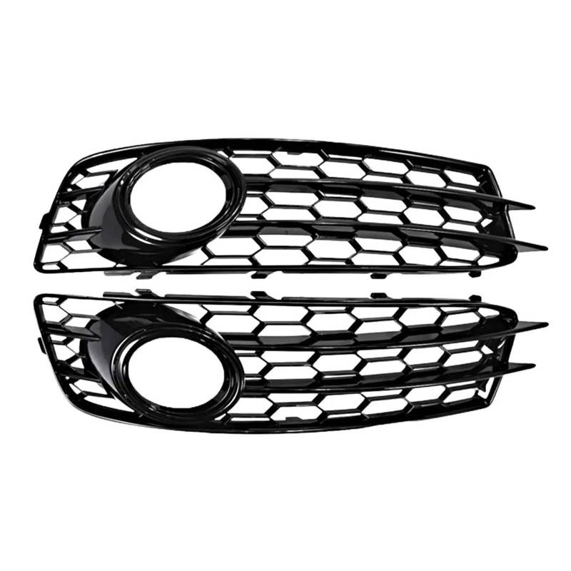 IBNA Nebelscheinwerferlampe For A3 8P S-Line 2009-2012 2pcs Car Front Bumper Fog Light Lamp Grille Grill Cover Mesh Left Right 8P0807682(Schwarzer Ringsport) von IBNA