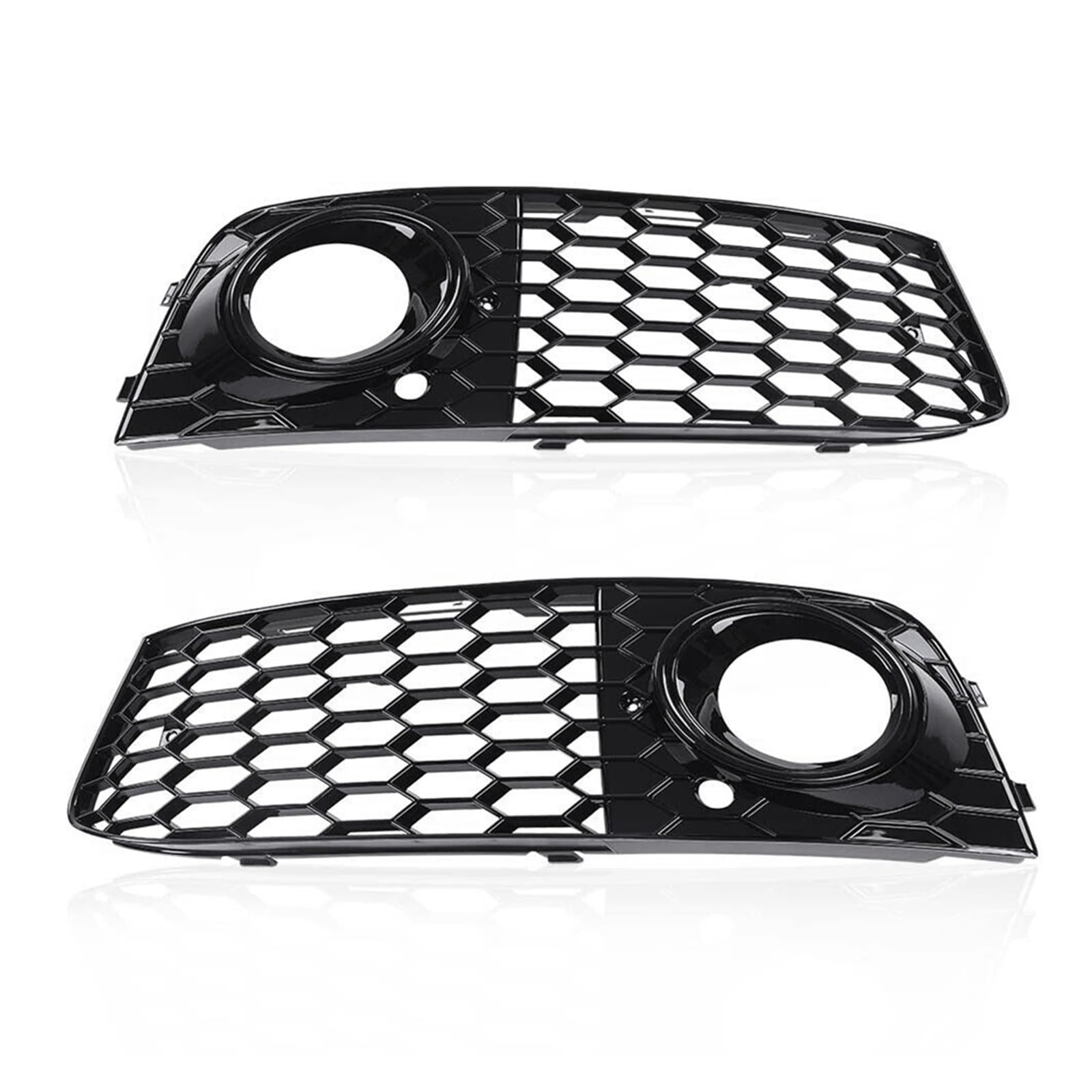 IBNA Nebelscheinwerferlampe For A4 B8 2009 2010 2011 2012 Black Car Front Fog Light Mesh Grille Cover Fog Lamp Honeycomb Grille Cover von IBNA