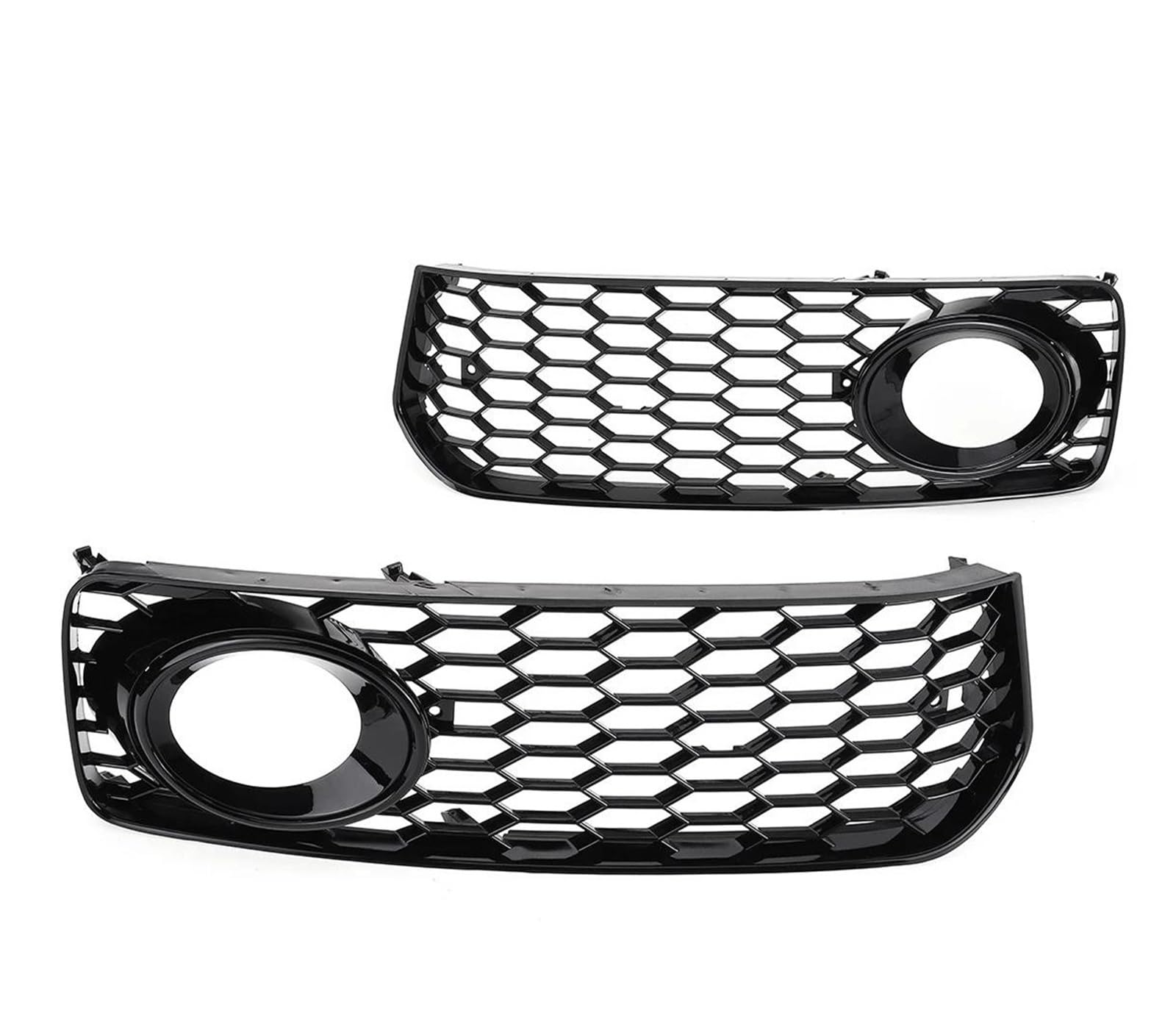 IBNA Nebelscheinwerferlampe For A5 S-Line S5 B8 RS5 2008-2012 1 Pair Car Front Fog Light Racing Grille Honeycomb Mesh Fog Lamp Cover Grille(Glänzend schwarz) von IBNA