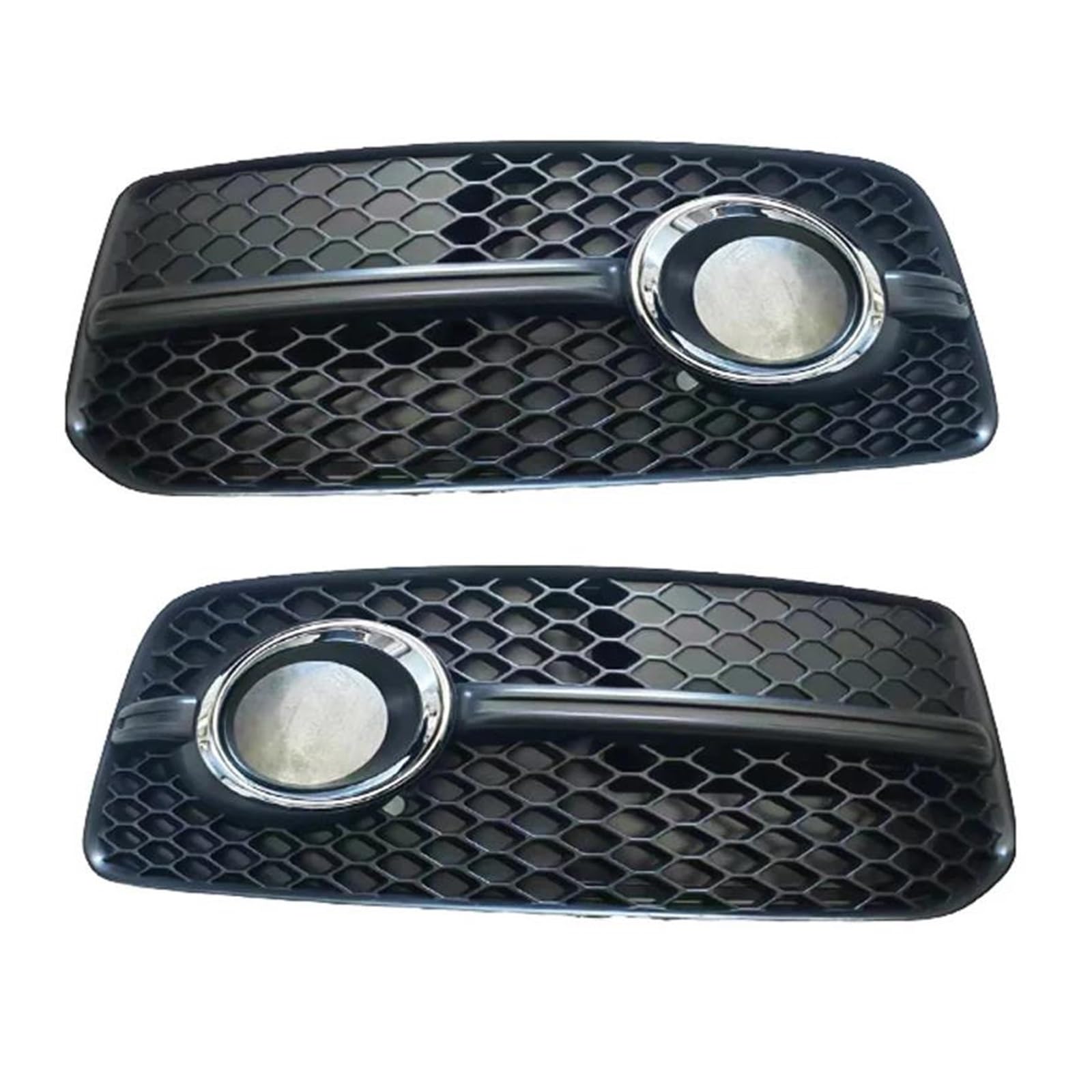 IBNA Nebelscheinwerferlampe For Q5 2008-2012 2pcs For Auto Left Right Side Front Mesh Honeycomb Lower Bumper Fog Light Grille Grill Cover(With silver 2pcs) von IBNA