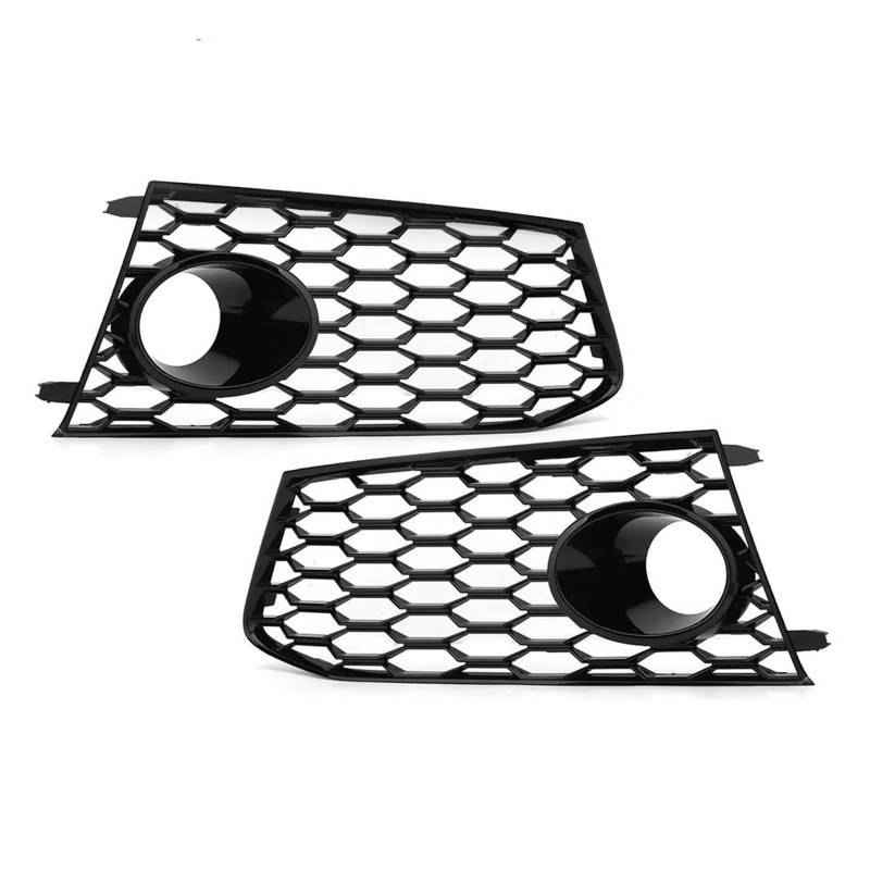 IBNA Nebelscheinwerferlampe For RS7 2014 2015 2016 2017 2018 Pair Car Front Fog Light Grille Cover Trim HONEYCOMB HEX Fog Lamp Grill von IBNA