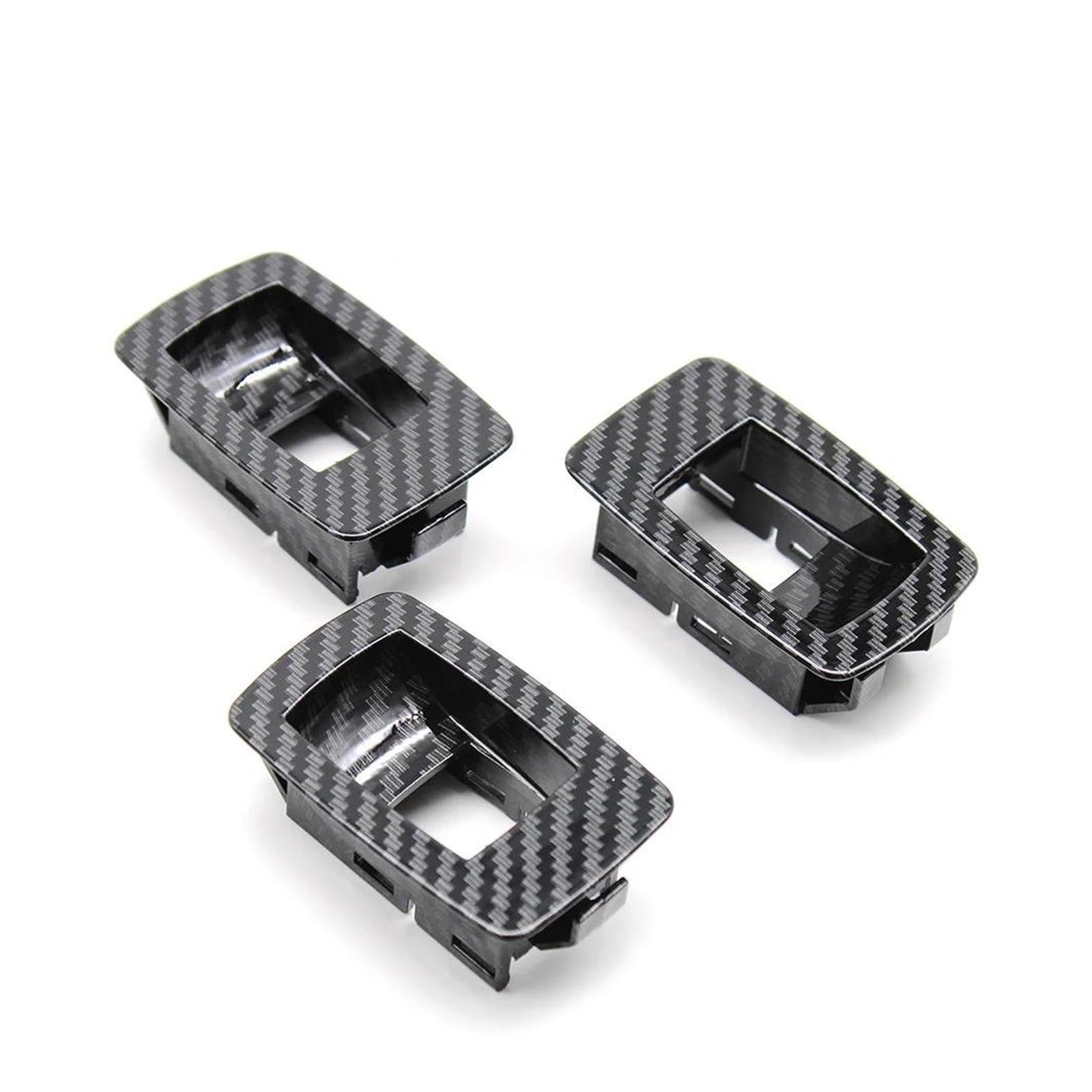 Auto Innentürgriff Für 3 Serie E90 E91 316 318 320 325 328i Auto Innen Zubehör Carbon Faser Armlehne Panel Tür Griff Set Autoinnentürgriffe(3pcs small Panel Set) von IBNBRO