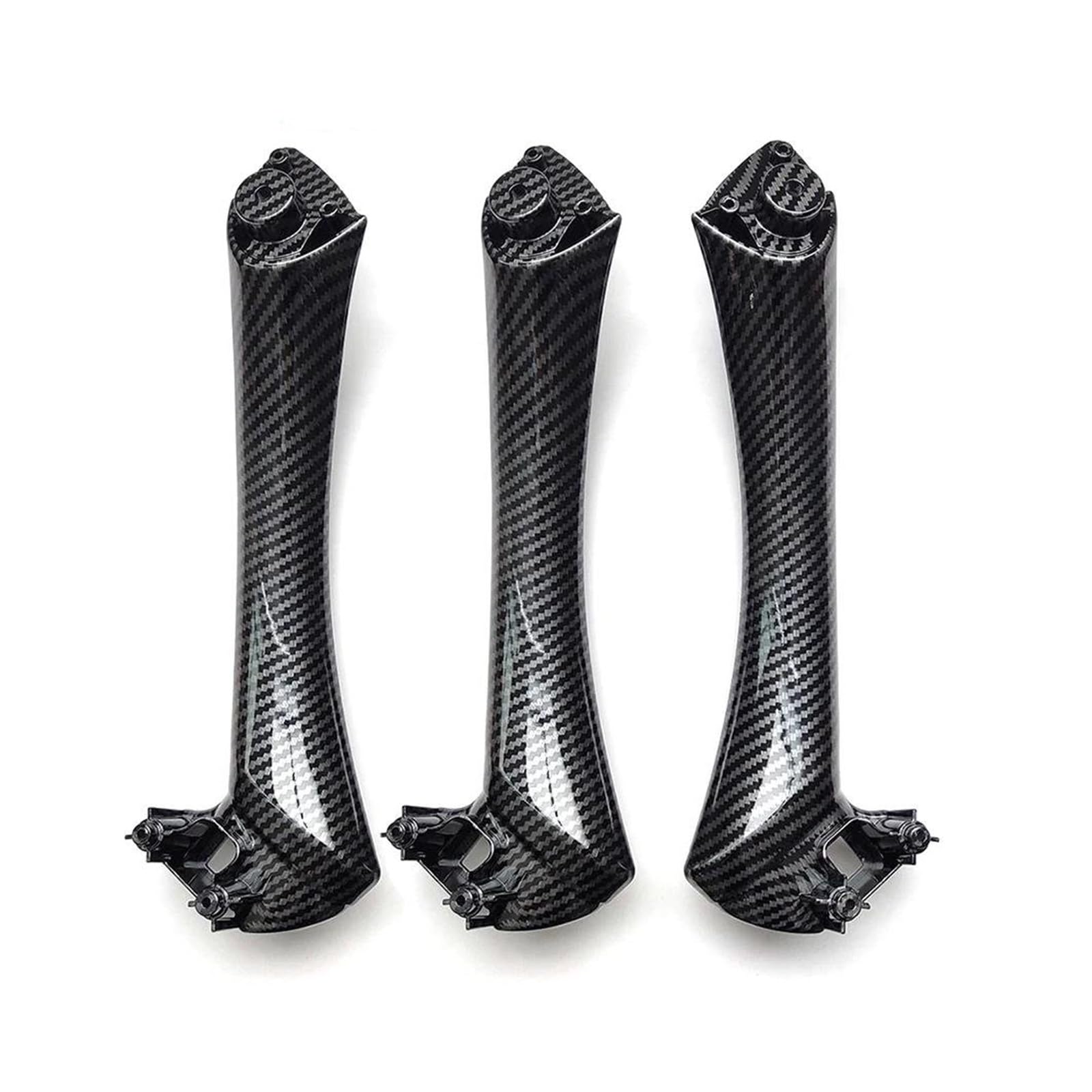 Auto Innentürgriff Für 3 Serie E90 E91 316 318 320 325 328i Auto Innen Zubehör Carbon Faser Armlehne Panel Tür Griff Set Autoinnentürgriffe(RHD Inside 3pcs Set) von IBNBRO