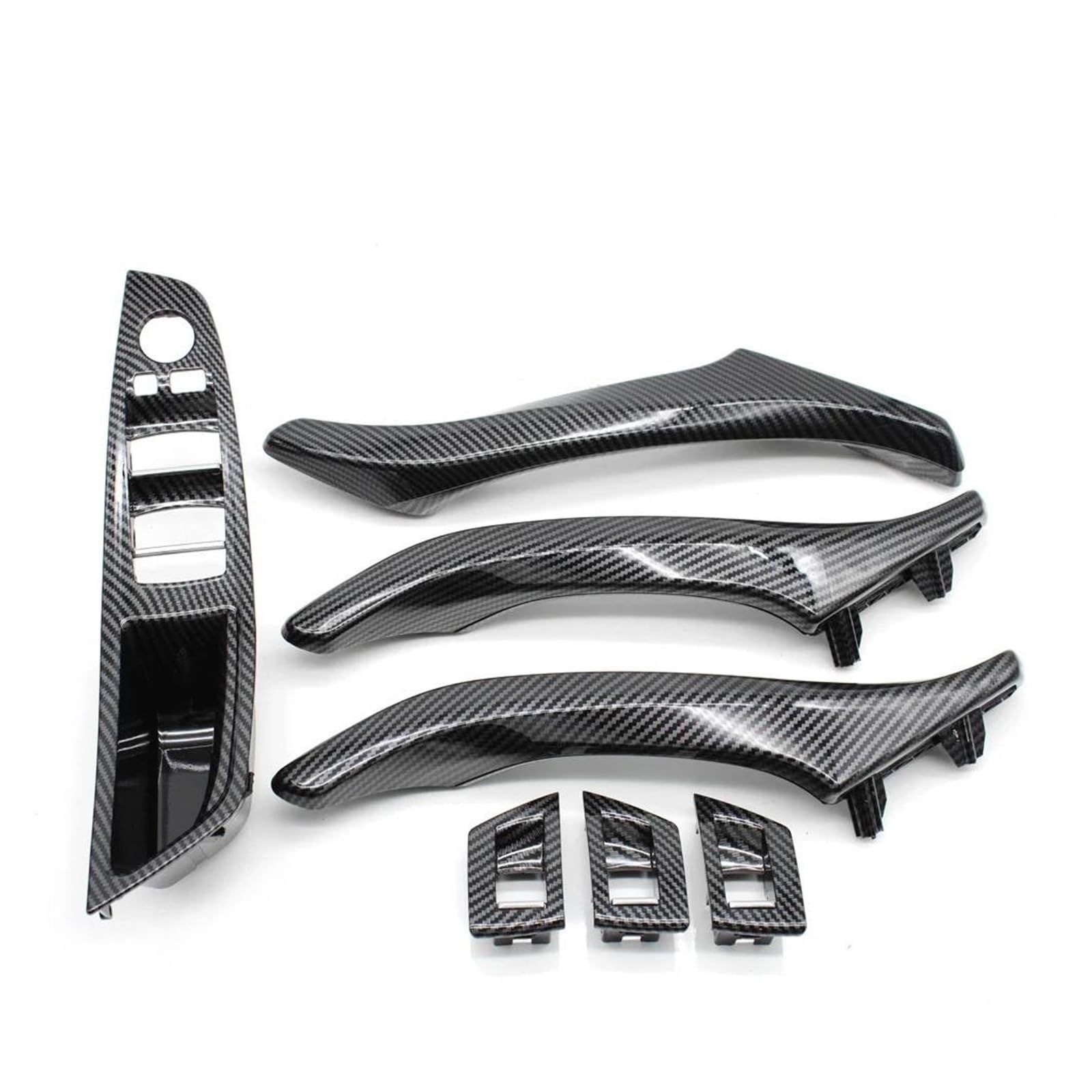 Auto Innentürgriff Für 5 Series F10 F11 520i 523i 525i 528i 535i 520d 530d Carbon Faser LHD RHD Auto Innen Tür Griff Armlehne Panel Trim Autoinnentürgriffe(LHD Assembly Set) von IBNBRO