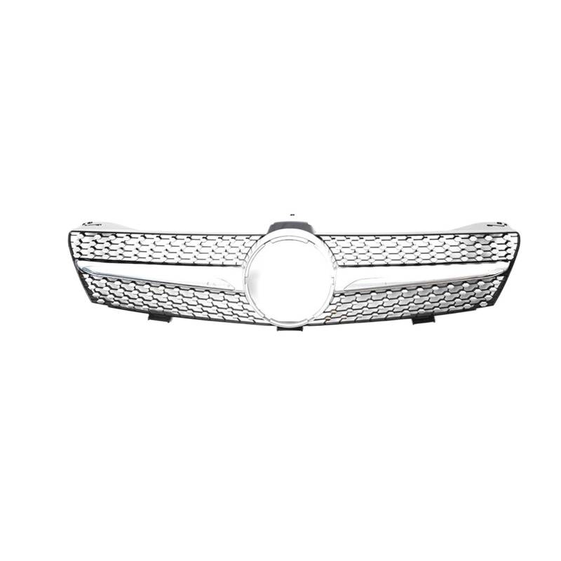 Auto Kühlergrill Für Benz Für CLS-Klasse W219 2005-2008 CLS350 CLS550 CLS63 Für AMG Diamond Style Stoßstangengrill Glänzend Schwarz GTR Style Grille Front Kühlergrill(Diamonds-Silver) von IBNBRO