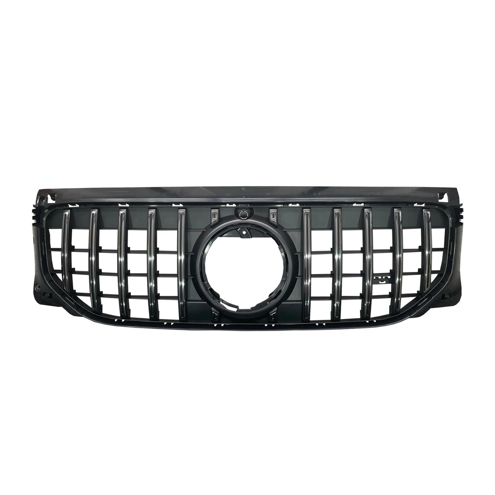 Auto Kühlergrill Für Benz Für GLB X247 2024+ Silber/Schwarz Obere Stoßstangenhaube Mesh Body Kit Gitter GT Style Racing Grill Frontgrill Front Kühlergrill(Silber) von IBNBRO