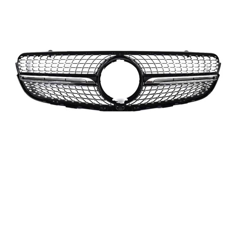 Auto Kühlergrill Für Benz Für GLC X253 2015-2018 200 220 250 300 350 Tuning Fronteinlass Grille Gitter GT Diamant Stil Grill Body Kit Styling Front Kühlergrill(Diamond Black) von IBNBRO