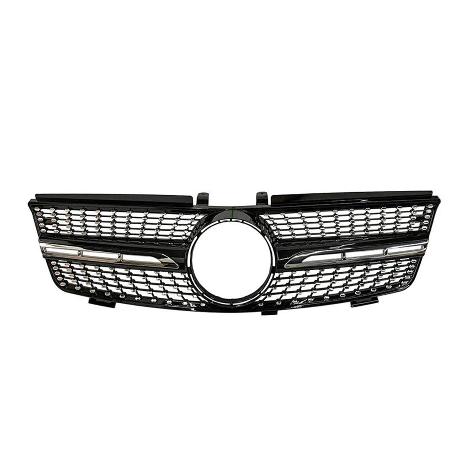 Auto Kühlergrill Für Benz Für W164 ML Klasse Glänzend Schwarz Racing Grill ML350 320 400 500 2005 06 07 08 09 10 11 2012 Front Stoßstange Grille Netz Front Kühlergrill(05-08 A Black) von IBNBRO