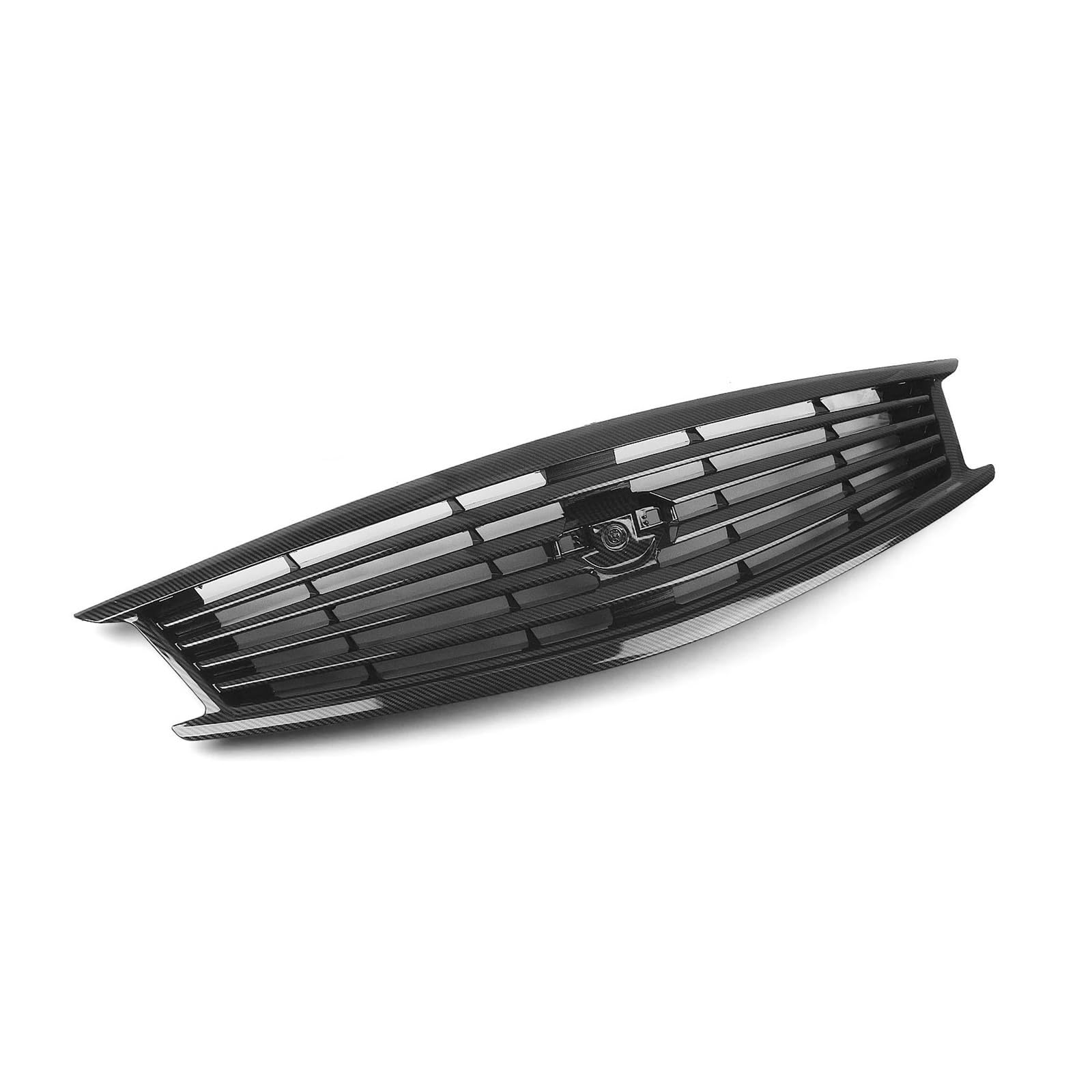 Auto Kühlergrill Für Infiniti G25 G37 4-türige Limousine 2010–2013 Q40, Matt Glänzend Schwarz/Kohlefaser-Optik, Obere Stoßstangenhaube, Netz-Frontgrill Front Kühlergrill(Carbon Fiber Look) von IBNBRO