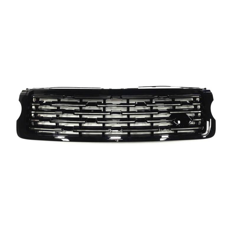 Auto Kühlergrill Für Land Für Rover Für Range Für Rover Vogue L405 2013-2017 Schwarz-Chrom-Obere Stoßstangen-Ansaughaube, Maschengitter, Frontgrill, Renngrills Front Kühlergrill(All Black) von IBNBRO