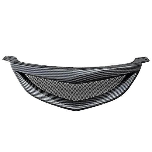 Auto Kühlergrill Für Mazda 3 Limousine 2006 2007 2008 2009 2010 2011 2012 Racing Grill Stoßstange Mesh Front Grill Automobil Umrüstung Zubehör Front Kühlergrill(Carbon Surface A) von IBNBRO