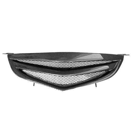 Auto Kühlergrill Für Mazda 3 Limousine 2006 2007 2008 2009 2010 2011 2012 Racing Grill Stoßstange Mesh Front Grill Automobil Umrüstung Zubehör Front Kühlergrill(Carbon Surface B) von IBNBRO