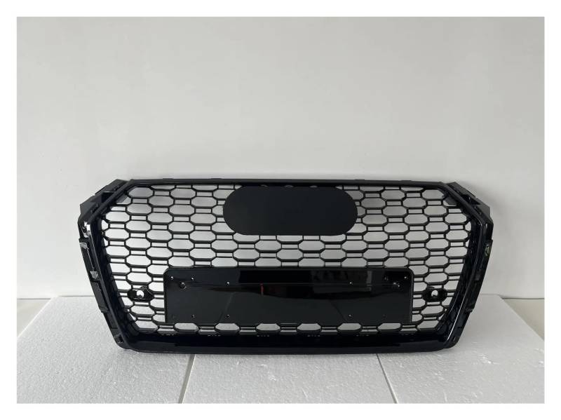 Auto Kühlergrill Für RS4 Für A4/S4 B9 2017 2018 2019 (Umrüstung Auf RS4-Stil) Autozubehör Werkzeuge Auto Frontstoßstangengrill Front Kühlergrill(Silber) von IBNBRO