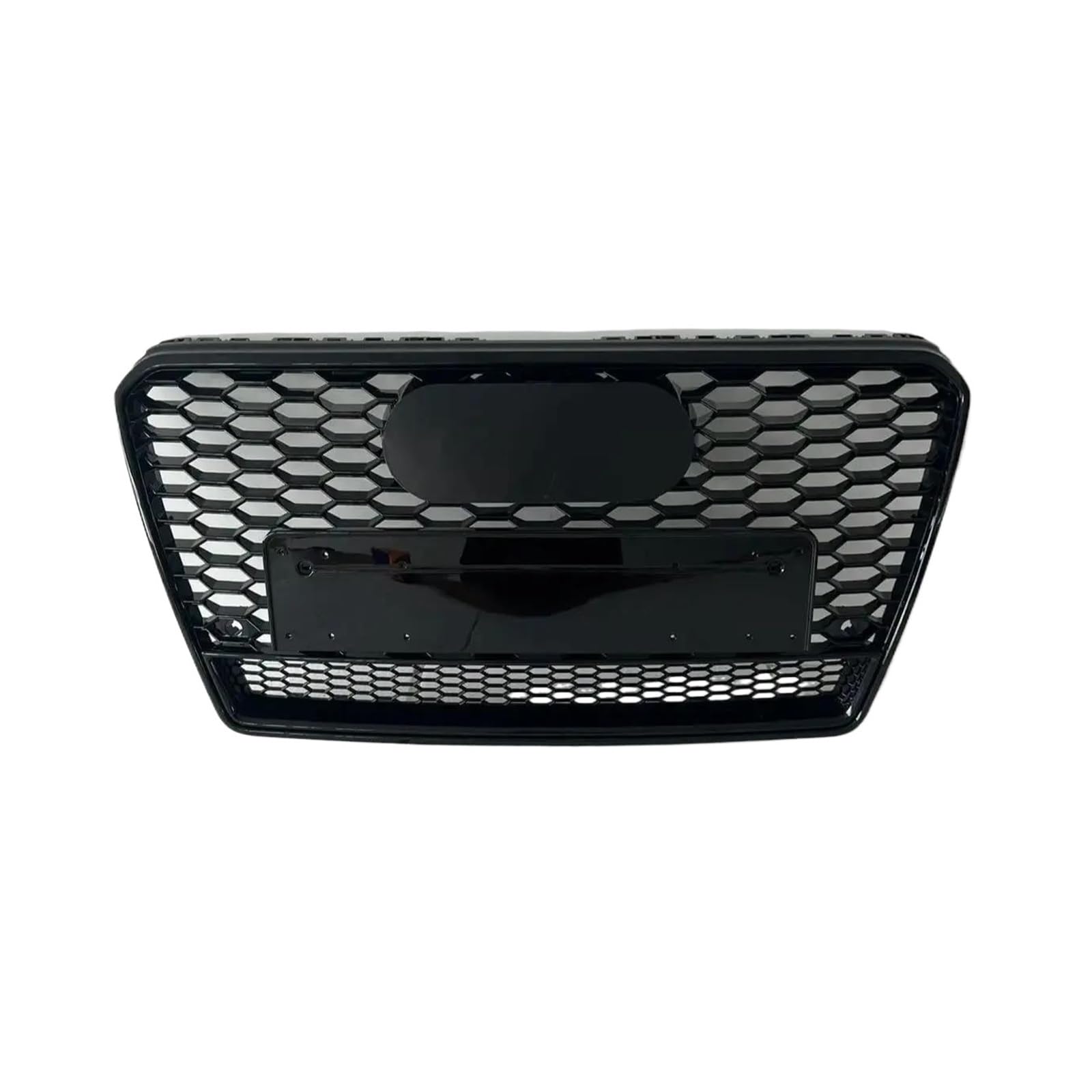 Auto Kühlergrill MIT Logo Für A7/S7 2010 2011 2012 2013 2014 2015 (Für RS7-Stil) Auto-Frontstoßstangengrill Mittelteil Oberer Schwarzer Grill Front Kühlergrill(Black Emblem) von IBNBRO