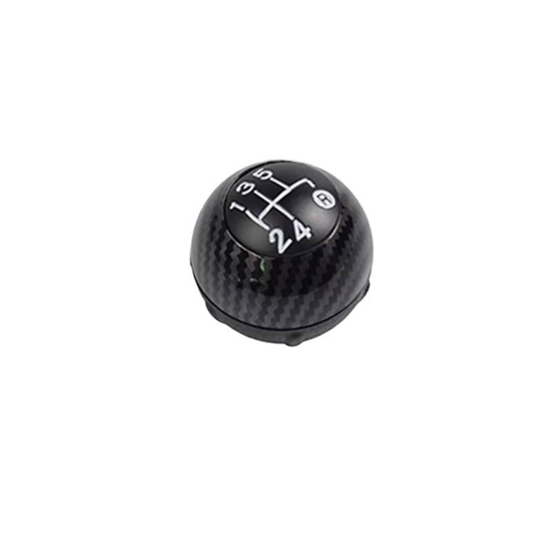 Auto Schalthebel Für FIAT 500 2012 2013 2014 2015-2018 Auto Shift Kopf 5/6 Geschwindigkeit Schalthebel 55344048 Handball Innen Auto Zubehör Auto-Schaltknauf(Carbon Fiber Black 5) von IBNBRO