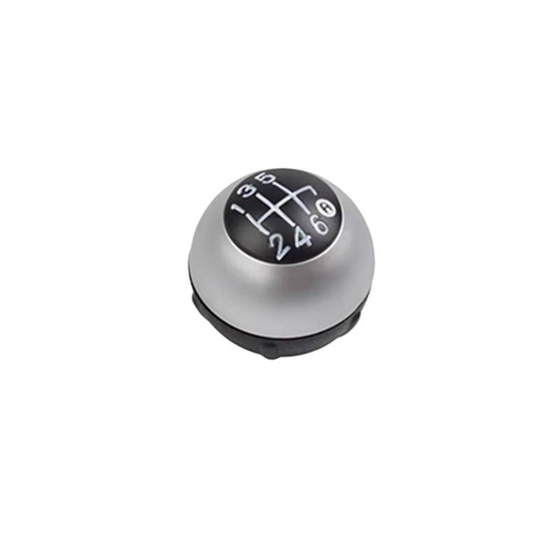 Auto Schalthebel Für FIAT 500 2012 2013 2014 2015-2018 Auto Shift Kopf 5/6 Geschwindigkeit Schalthebel 55344048 Handball Innen Auto Zubehör Auto-Schaltknauf(Matte Silver Black 6) von IBNBRO