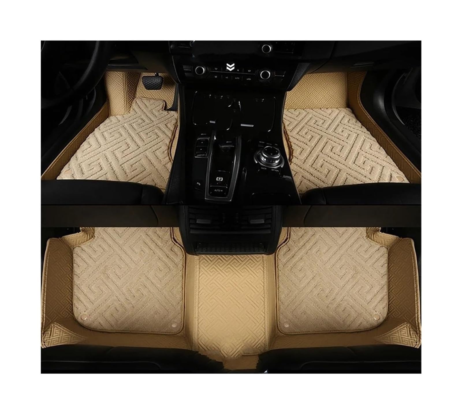 Autofußmatten Für A5 Für Coupe 2Doors2007 2008 2009 2010 2011-2023 Custom Car Fußmatten Auto Teppiche Fuß Coche Zubehör Auto Fußmatten(Beige Double,2007-2016 2Doors) von IBNBRO