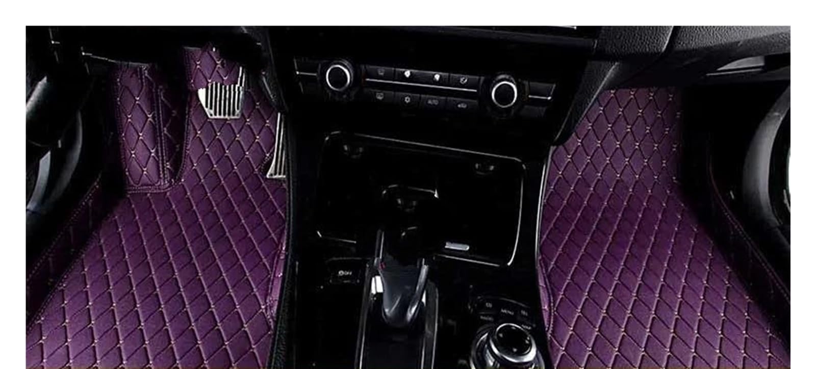 Autofußmatten Für Hyundai Für Tucson Für IX35 2004-2023 Custom Car Fußmatten Auto Teppiche Fuß Coche Zubehör Auto Fußmatten(Purple) von IBNBRO