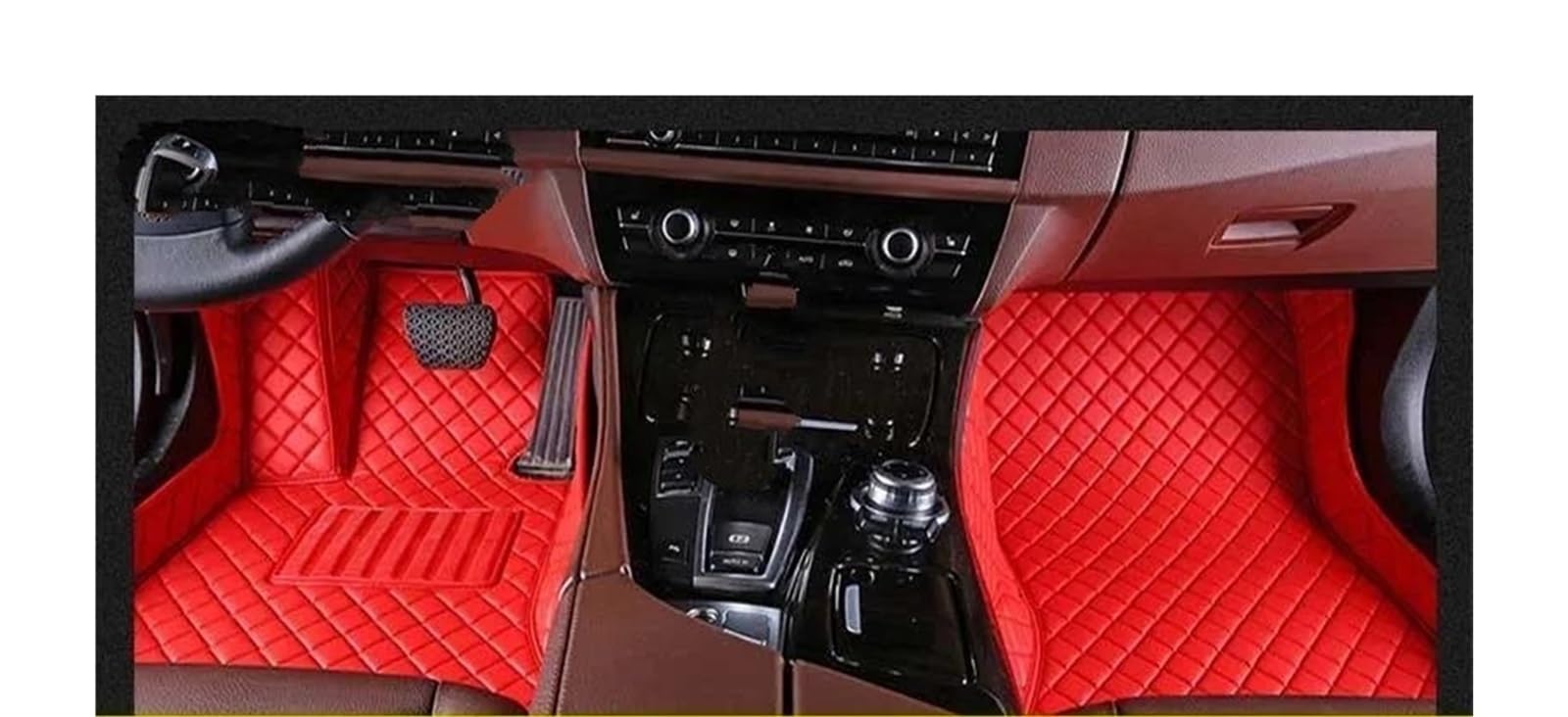 Autofußmatten Für Infiniti Für QX60 2012 2013 2014 2015 2016 2017 2018 2019 2020 2021 2022 2023 Custom Car Fußmatten Auto Teppiche Fuß Coche Zubehör Auto Fußmatten(Red) von IBNBRO