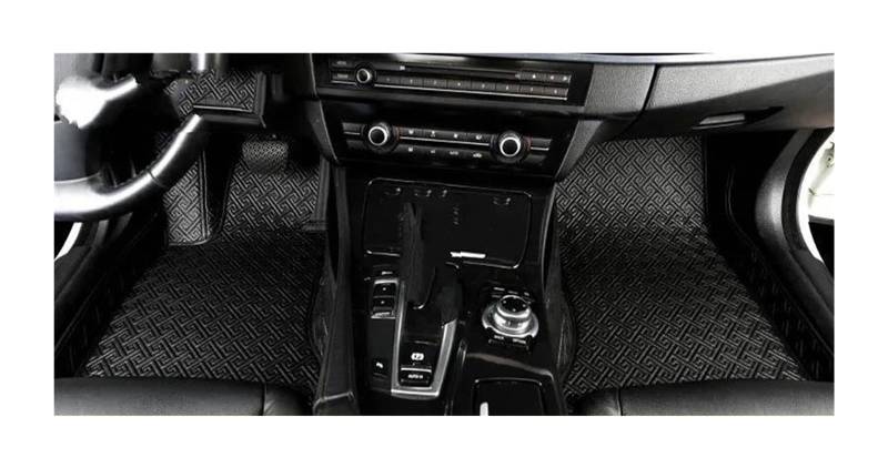 Autofußmatten Für Peugeot 5008 2016 2017 2018 2019 2020 2021 2022 2023 Custom Car Fußmatten Auto Teppiche Fuß Coche Zubehör Auto Fußmatten(Schwarz) von IBNBRO