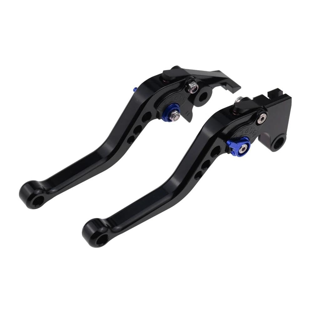 Bremshebel Für GSX1340R 2021-2023 Motorrad CNC Zubehör Kurze Bremse Kupplung Hebel Einstellbare Griff Set Bremsgriff(A-Black with Blue) von IBNBRO