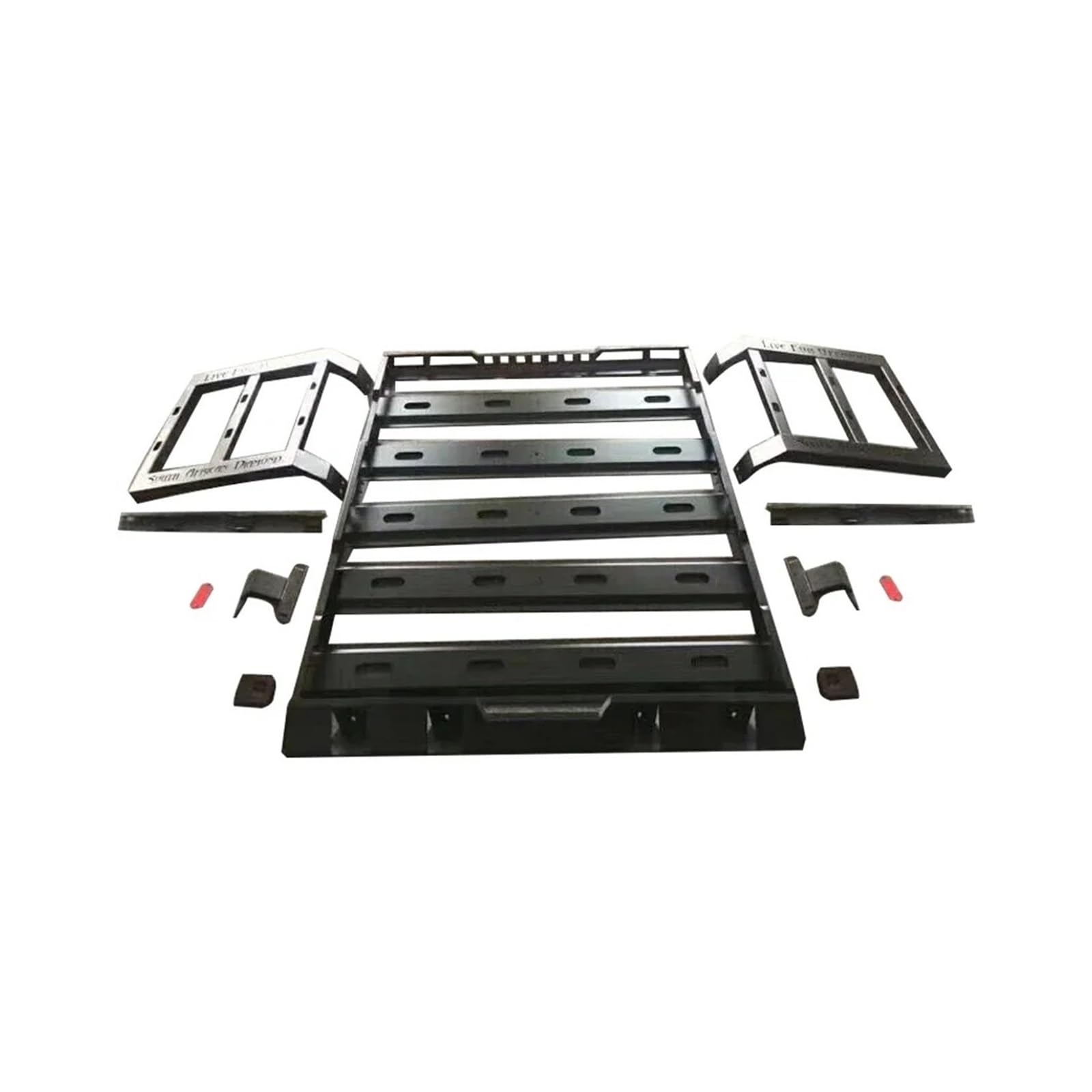 Dach Rack Gepäck Für Jeep Für Wrangler JL 18+ JL1087 Gepäck-Dachträger Mit Seitenleitern Top-Gepäckhalterung Schwarzer Stahl-Top-Frachtträger Racks Träger Auto von IBNBRO