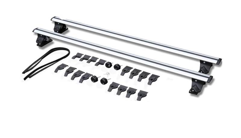 Dach Rack Gepäck Für Mazda 3 2 Stück Abschließbarer Dachrelingträger Dachgepäckträger Limousine Querträger Querträger Aluminium Silberfarben Racks Träger Auto(Silber) von IBNBRO