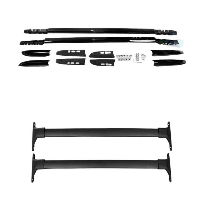 Dach Rack Gepäck Für Toyota Für Sienna 2021 2022 2023 Verdicken Dachträger Dachreling & Querstange OEM-Modell Aluminiumlegierung Kann 200 Kg Tragen Racks Träger Auto(Black roof B and Cross) von IBNBRO