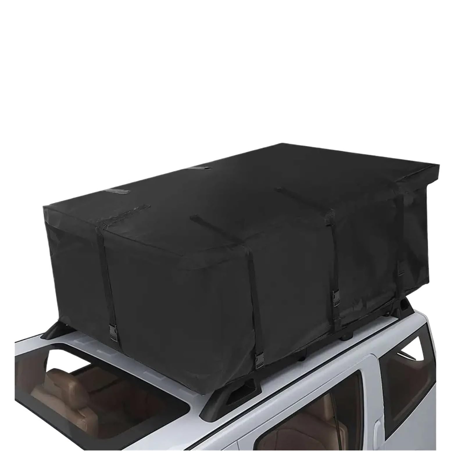 Dach Rack Gepäck Universal Für Autos, Reisen, SUV, Van, 600D/420D, Frachtdachtasche, Großer Wasserdichter Dachgepäckträger, Schwarze Aufbewahrungswürfeltasche Racks Träger Auto(420Bag with Mat) von IBNBRO