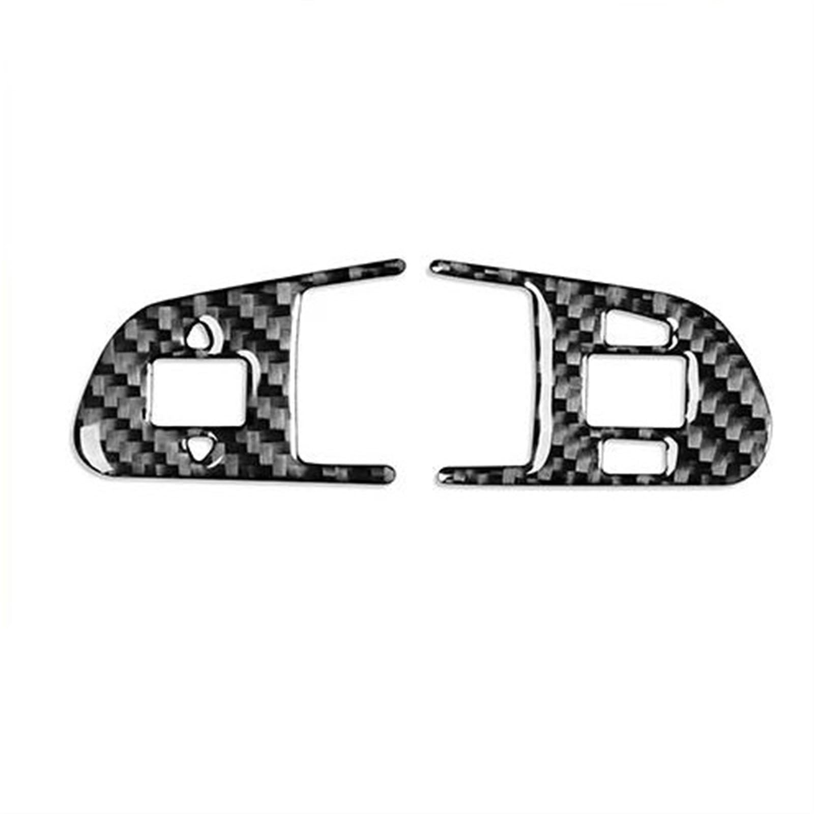 Für Q7 2007-2015 Carbon Fiber Lenkrad Taste Panel Trim Abdeckung Auto Innen Zubehör Dekorative Aufkleber Auto Dekorative Aufkleber Innenbereich(Schwarz) von IBNBRO