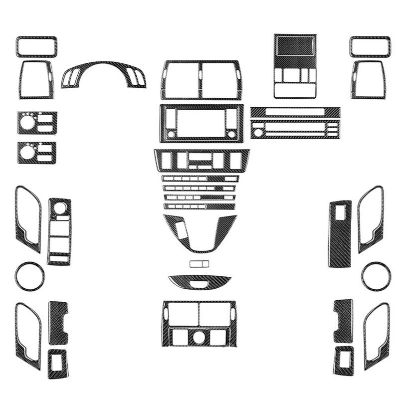 Für X5 Für E53 2000-2006 Carbon Faser Zentrale Instrument CD Shift Fenster Hebe Panel Anzug Abdeckung Auto Innen Zubehör Aufkleber Auto Dekorative Aufkleber Innenbereich(49) von IBNBRO