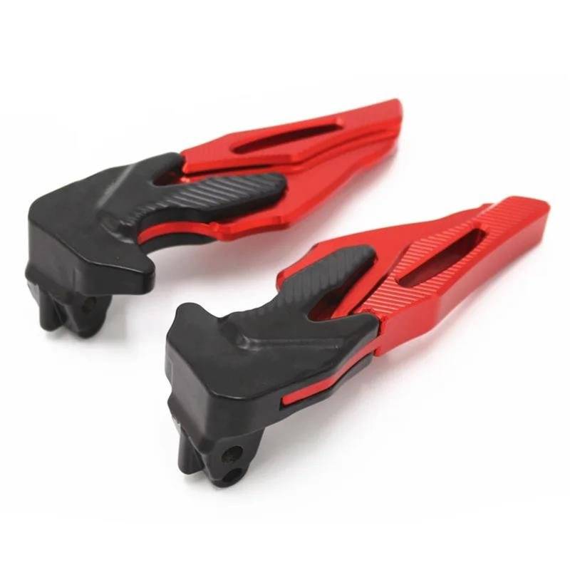 Fußrasten Motorrad Für ADV Für 150 Für PCX Für 150 Für 160 ADV150 Aluminium Legierung Fuß Pedal Ständer Motorrad Fußrasten(Red) von IBNBRO