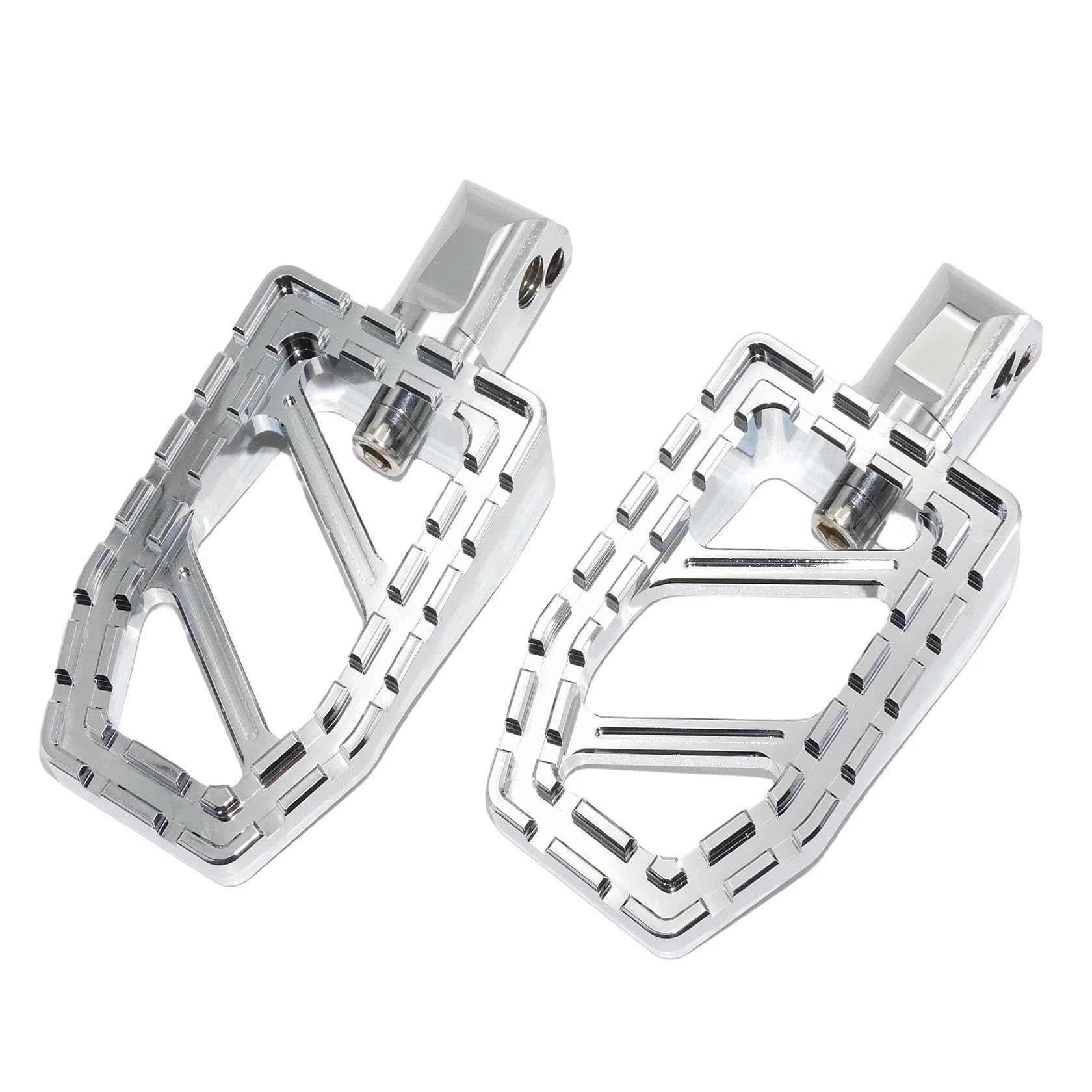 Fußrasten Motorrad Für Softail Slim Für Breakout Low Rider Für Standard Für Heritage Classic 18-Up Motorrad Hinten Schwarz/Chrom Fußstütze Pedal Fußrasten Motorrad Fußrasten(Chrome Footrest) von IBNBRO