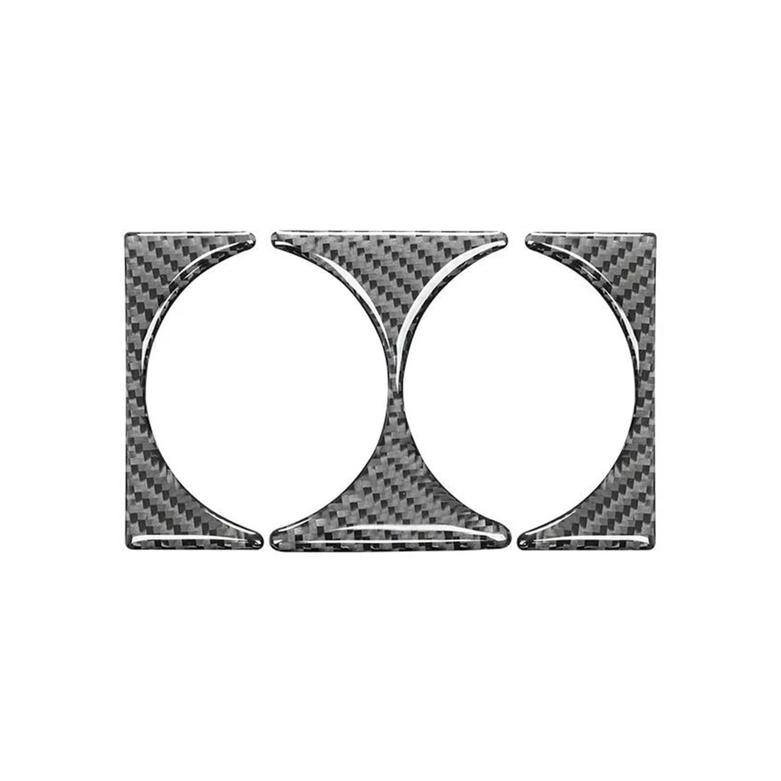 Schalttafelabdeckung Trims Für 3er E46 1997-2004 Auto-Styling Kohlefaser Auto Wasserbecherhalter Rahmen Panel Dekoration Aufkleber Mittelkonsole Interieurleisten Aufkleber(Schwarz) von IBNBRO