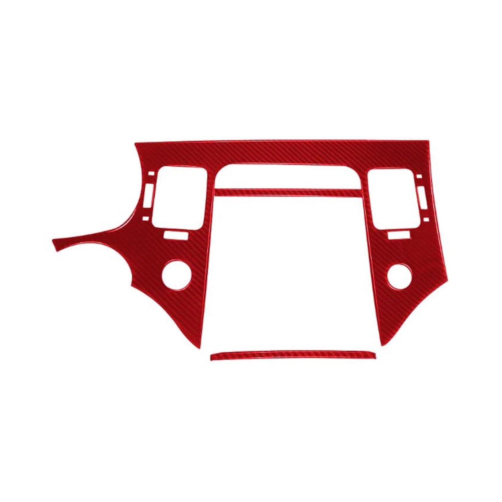 Schalttafelabdeckung Trims Für Azera 2006-2011 Carbon Fiber Center Console Radio Panel Schmücken Abdeckung Trim Aufkleber Auto Zubehör Mittelkonsole Interieurleisten Aufkleber(Red Carbon Fiber) von IBNBRO