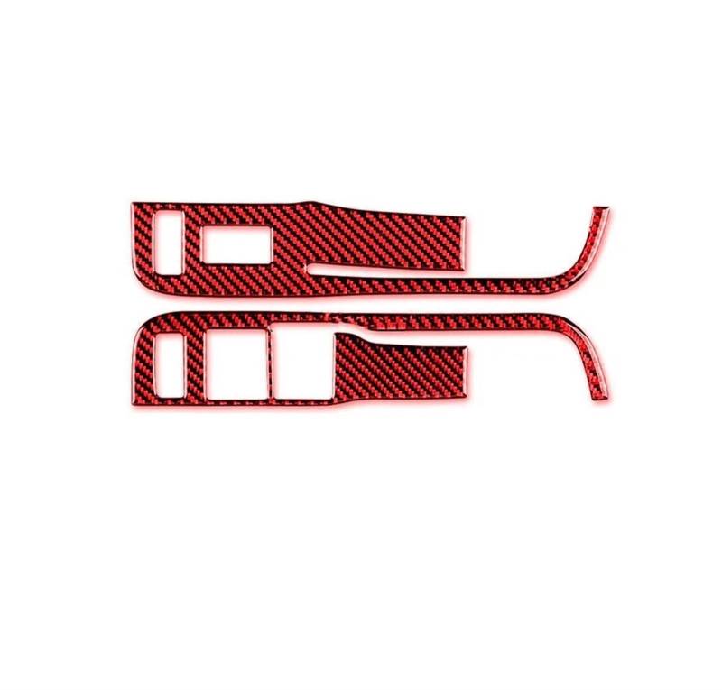 Schalttafelabdeckung Trims Für Chevrolet Für Camaro 2010-2015 Auto Carbon Faser Aufkleber Fensterheber Bedienfeld Dekoration Abdeckung Trim Mittelkonsole Interieurleisten Aufkleber(Red Stickers B) von IBNBRO