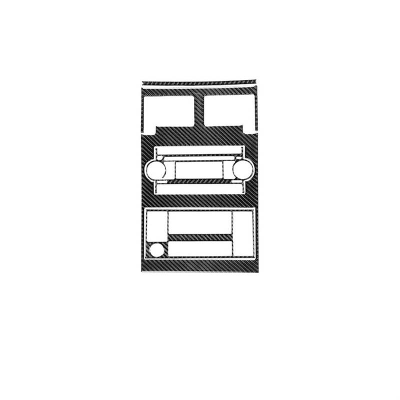 Schalttafelabdeckung Trims Für Dodge Für Durango 2004-2007 Carbon Fiber Zentrale Radio CD AC Klimaanlage Bedienfeld Set Auto Innen Aufkleber Mittelkonsole Interieurleisten Aufkleber(Black A8) von IBNBRO