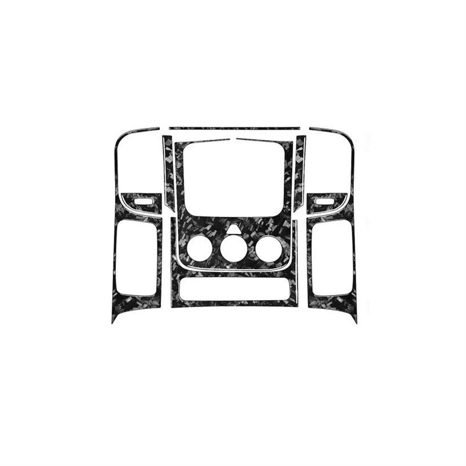 Schalttafelabdeckung Trims Für Dodge Ram 1500 2500 3500 2013-2018 Geschmiedete Kohlefaser-Innenverkleidung Zierleisten Auto-Innendekorationsaufkleber Mittelkonsole Interieurleisten Aufkleber(24) von IBNBRO