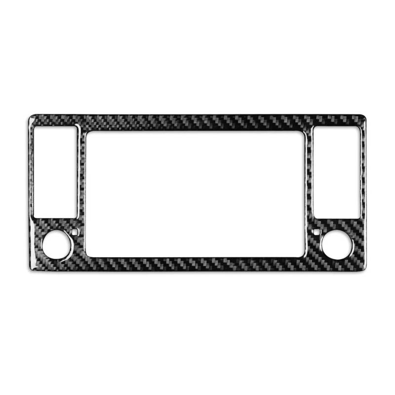 Schalttafelabdeckung Trims Für X5 E53 2000-2006 Carbon Faser Aufkleber Radio CD Bedienfeld Anzug Dekorative Streifen Mittelkonsole Interieurleisten Aufkleber(Inner Frame Black) von IBNBRO