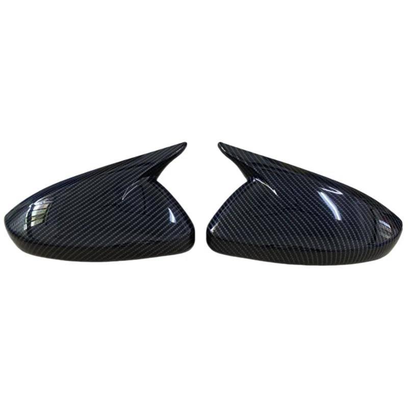 Tür Außenspiegelkappe Für Peugeot 208 307 308 408 508 2013-2023 Rückspiegelabdeckung Flügelkappengehäuse Spiegelabdeckungen(Carbon Look) von IBNBRO