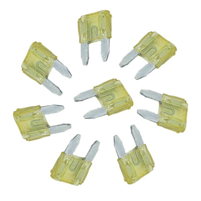 10PCS Autosicherungsstecker Zigaretteanzünder Mini klein mittel,20A Gelb,Kleiner Stecker von IBYZSO