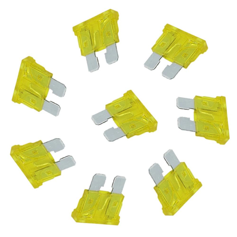 10PCS Autosicherungsstecker Zigaretteanzünder Mini klein mittel,20A Gelb,Mittlerer Stecker von IBYZSO