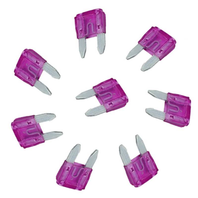 10PCS Autosicherungsstecker Zigaretteanzünder Mini klein mittel,35A Lila,Kleiner Stecker von IBYZSO