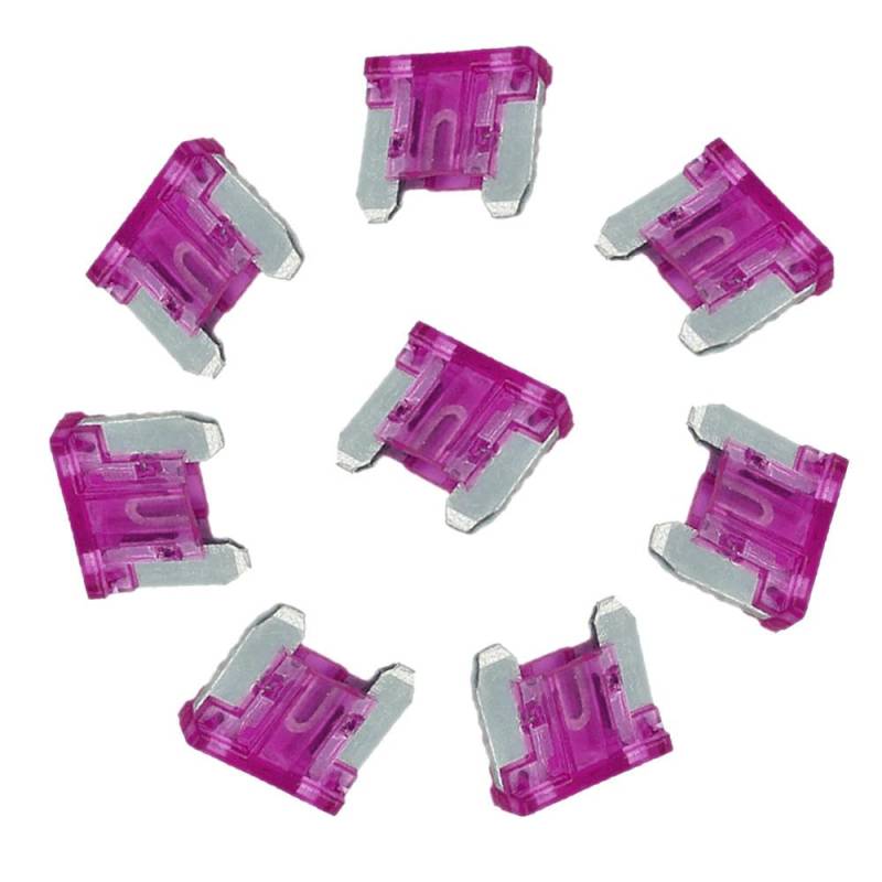 10PCS Autosicherungsstecker Zigaretteanzünder Mini klein mittel,35A Lila,Mini-Stecker von IBYZSO