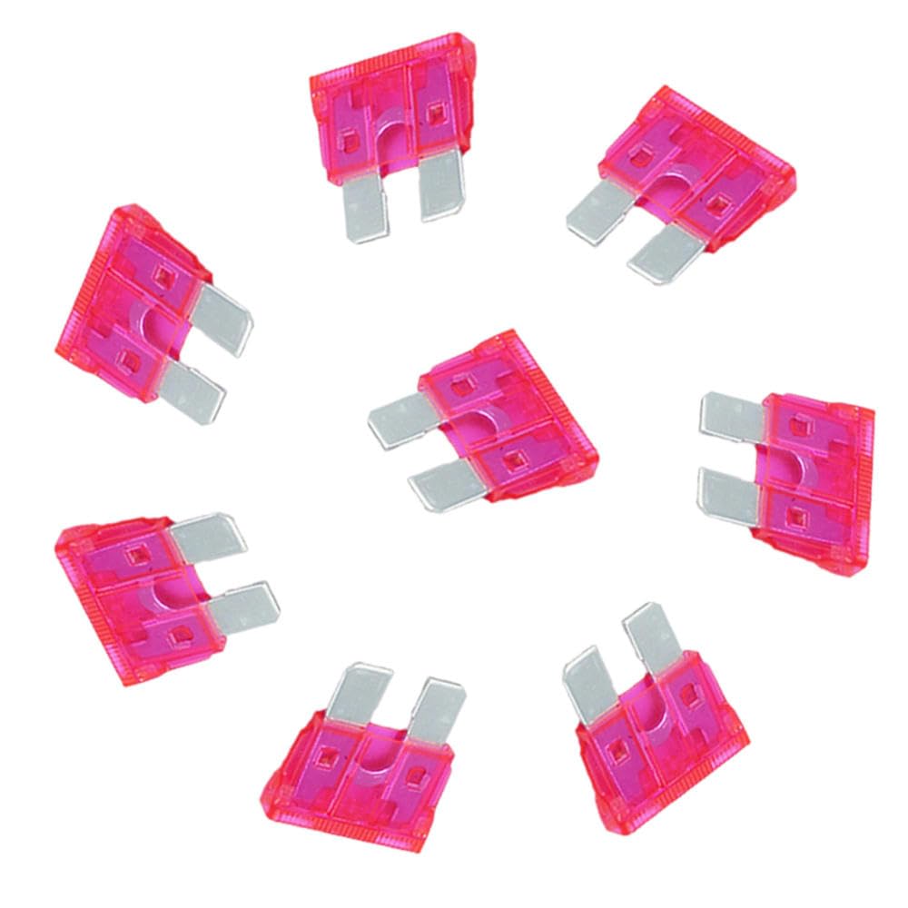 10PCS Autosicherungsstecker Zigaretteanzünder Mini klein mittel,50A Pink,Mittlerer Stecker von IBYZSO